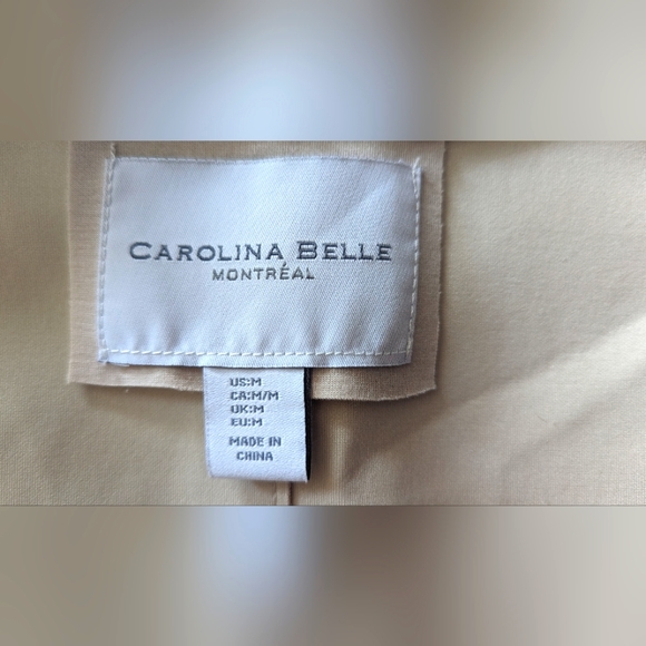 New, Carolina Belle MONTRÉAL Ivory Cardigan With A Hood, Large Pockets. Size M - Picture 5 of 10